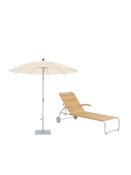 Bolero Liege & Toscana Sonnenschirm mit Aluminiummast inkl. Schirmständer Set
