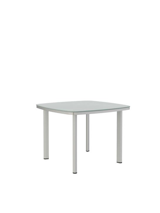 Temper Tisch Eloxal/Glas