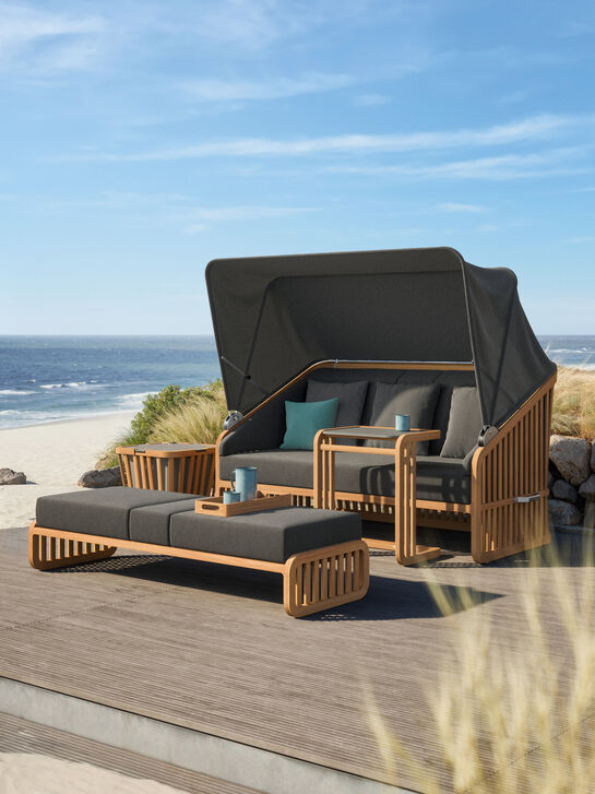 Newcastle Set Grand inkl. Auflagen Anthrazit