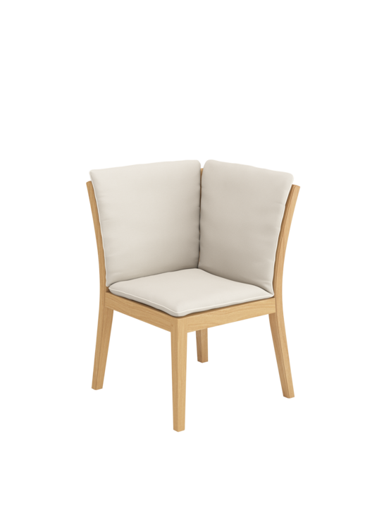 Auflage Valencia Bank Eckelement Linum/Keder Pearl