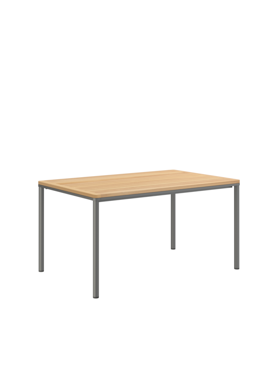 Portland Tisch Edelstahl Graphit/Teak