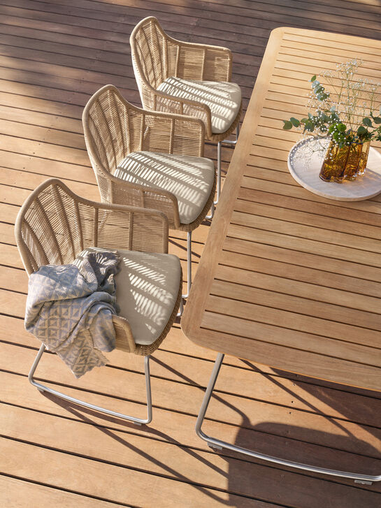 Amari Tisch Edelstahl/Teak