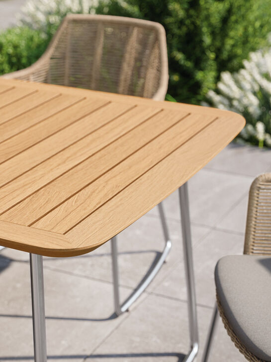 Amari Tisch Edelstahl/Teak