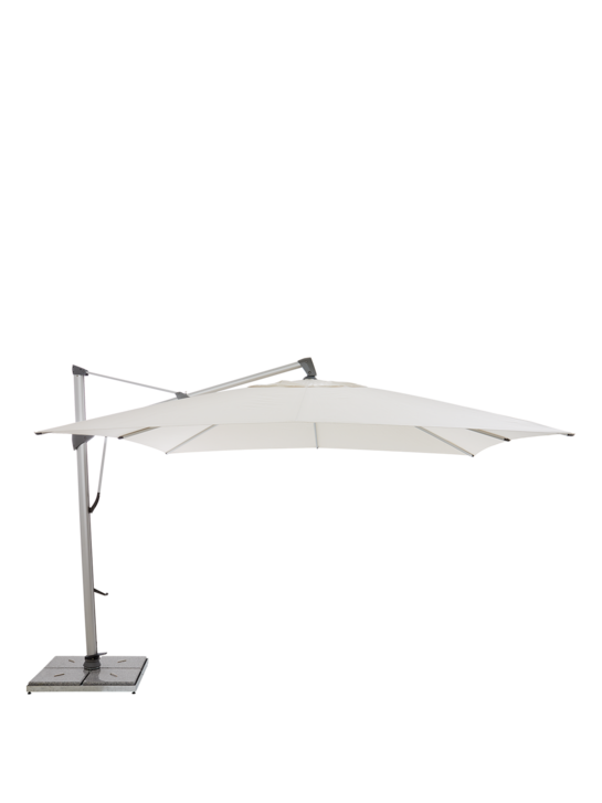 Trentino Sonnenschirm Set 350 x 350 cm quadratisch, inkl. Schirmständer Deluxe