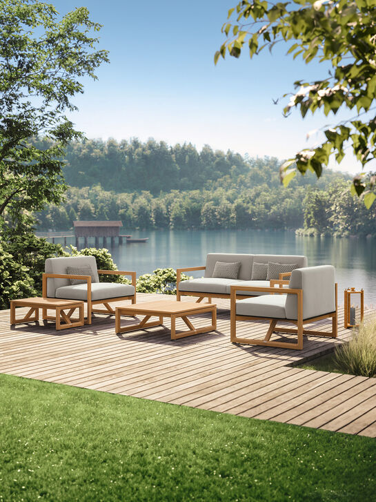 Trey Lounge Sessel inkl. Auflagen Crystal