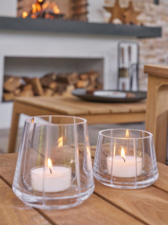 Windlichter Kristallglas, 2er-Set