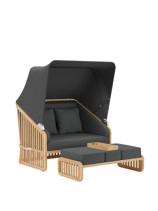 Newcastle Set Medium inkl. Auflagen Anthrazit