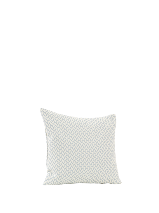 Federkissen 50 x 45 Rombo Weiß/Bleu