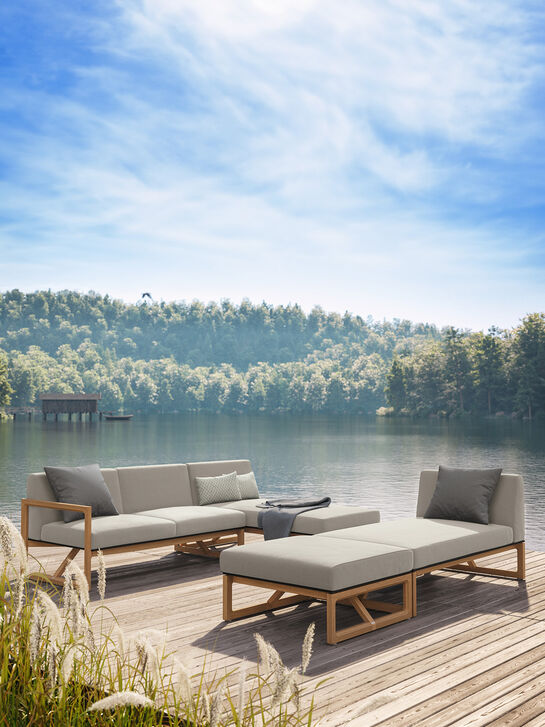 Trey Lounge Sofa Armlehne rechts inkl. Auflagen Crystal