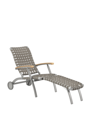 United States Deck Chair Silk mit Rädern und verlängerter Fußstütze