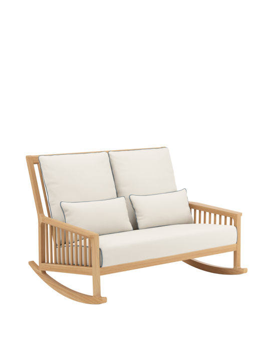 Newhaven Schaukelbank inkl. Auflagen Linum/Keder Indigo