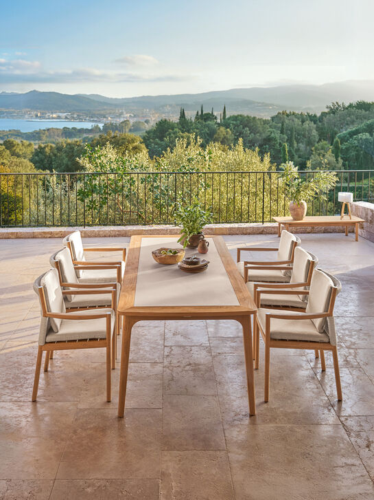 Preston Tisch Teak/Keramik Chalk 240 x 100