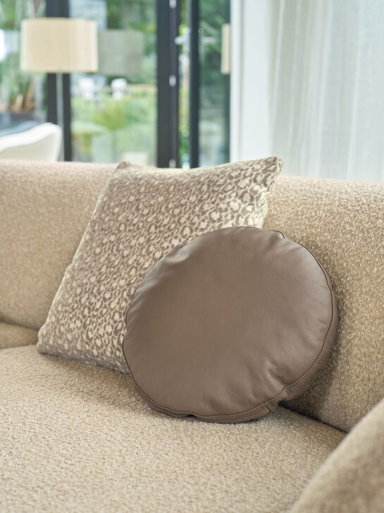 Bosa Kissen Ø 40 Leder Taupe