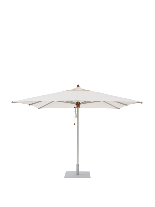 Calabria Sonnenschirm 3,00 x 3,00 m Set quadratisch, Elfenbein