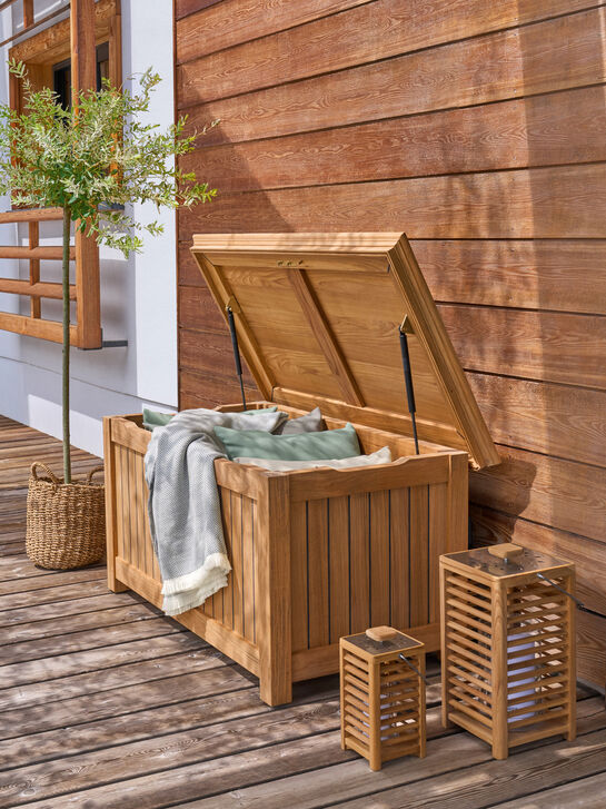 Kissentruhe Teak M niedrig