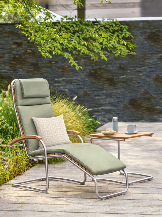 Bolero Beistelltisch Edelstahl/Teak